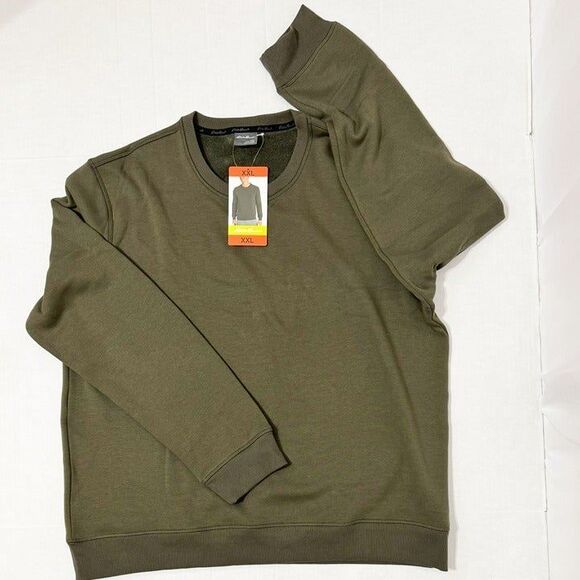 Eddie Bauer NWT Sz XXL Olive Camp Plush-Lined Fleece Crewneck Pull On Sweatshirt - Picture 5 of 9